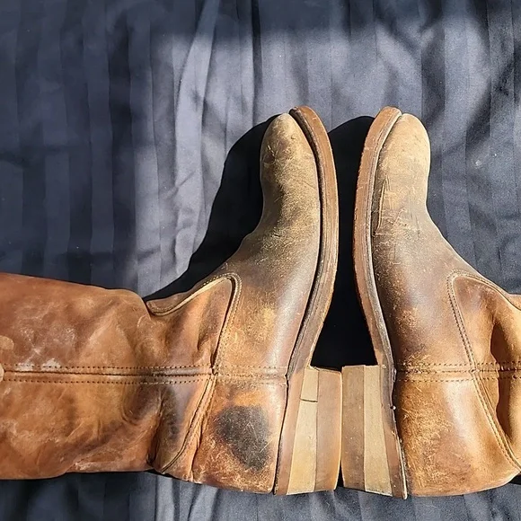 Redwing Mens Work/Cowboy Boots visible Slits Check Pinterest 4 Ideas 2 Repurpose - Picture 7 of 7